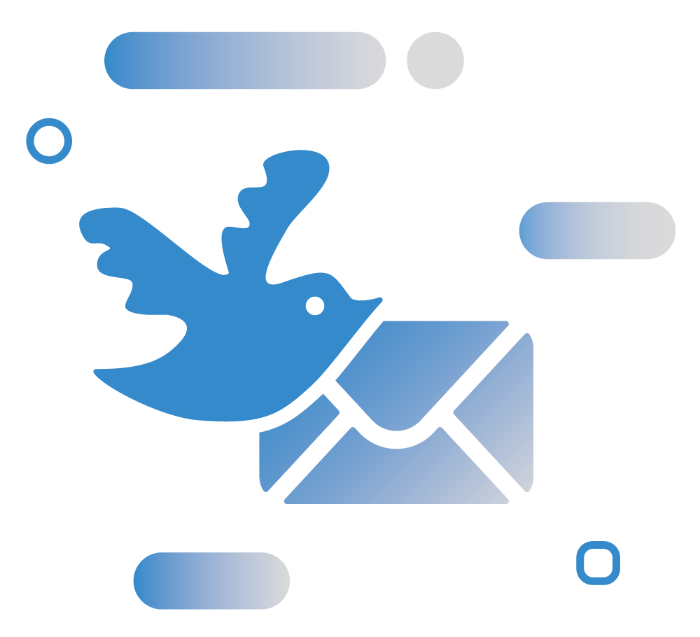 contact icon with the iconic blue bird