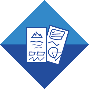 rhombus with a sketch of a flyer